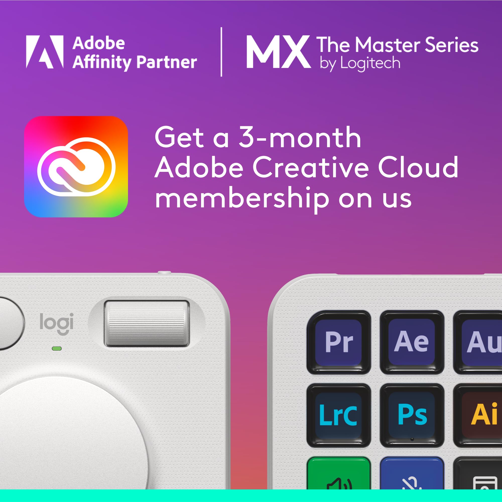 لوحة مفاتيح Logitech MX Creative Console ذات 9 أزرار قابلة للتخصيص لوحة مفاتيح Logitech MX Creative Console ذات 9 أزرار قابلة للتخصيص