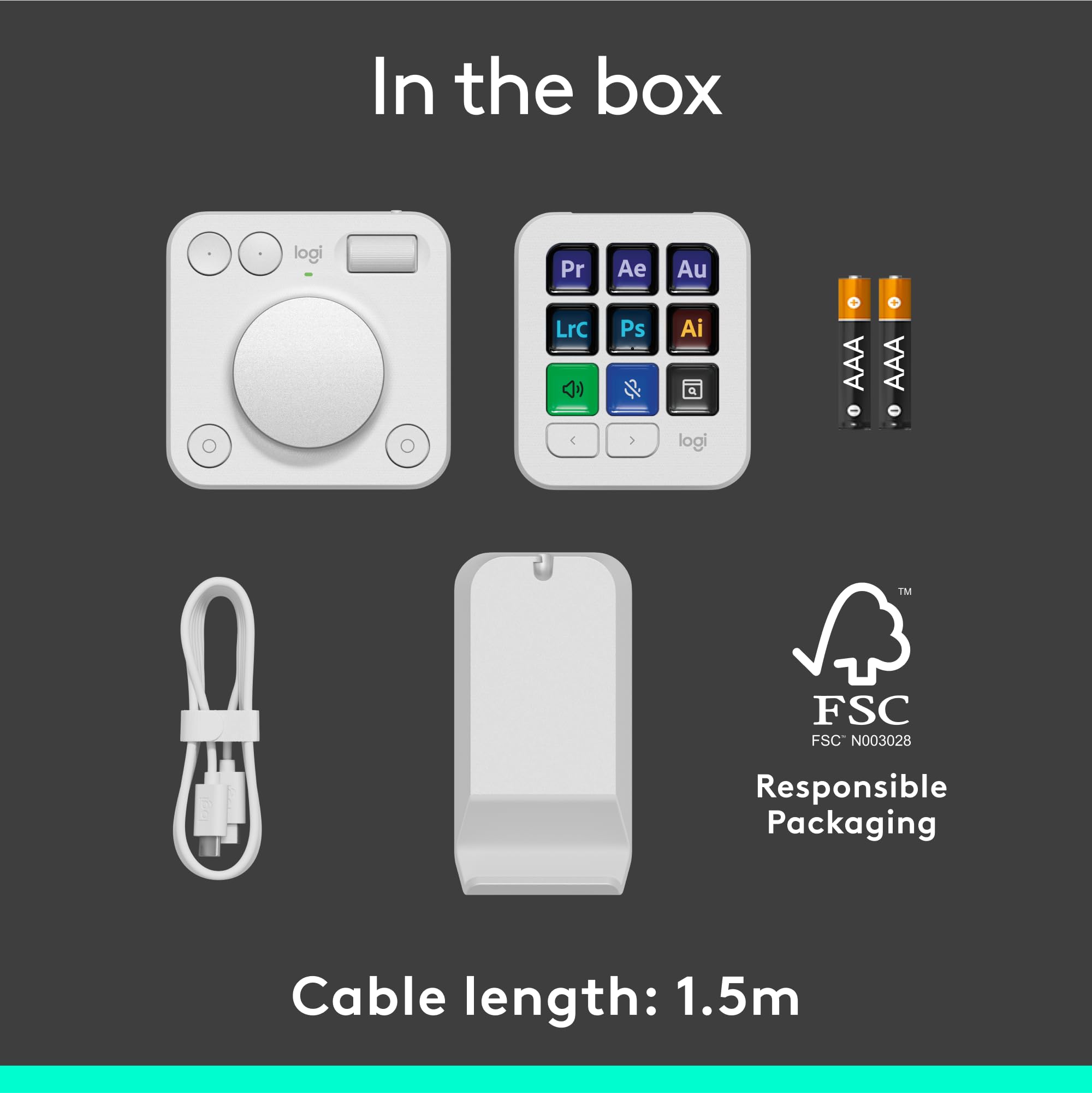 لوحة مفاتيح Logitech MX Creative Console ذات 9 أزرار قابلة للتخصيص لوحة مفاتيح Logitech MX Creative Console ذات 9 أزرار قابلة للتخصيص
